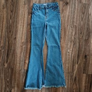 Cello flare striped jeans